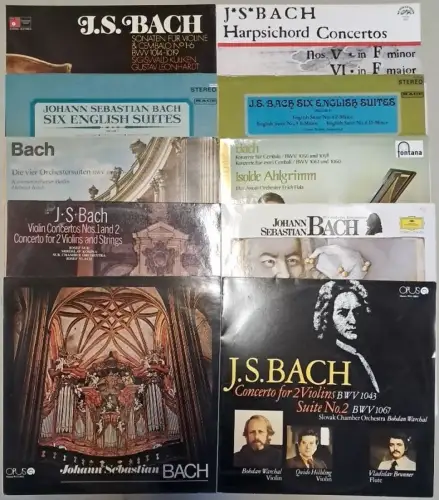 10 Schallplatten 12" LP Johann Sebastian Bach, Orchestersuiten, Sonaten ...
