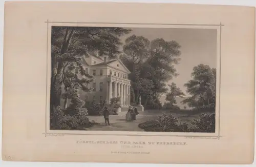 Grafik: Fürstl. Schloss und Park zu Ebersdorf, J. M. Kolb, L. Rohbock, um 1850