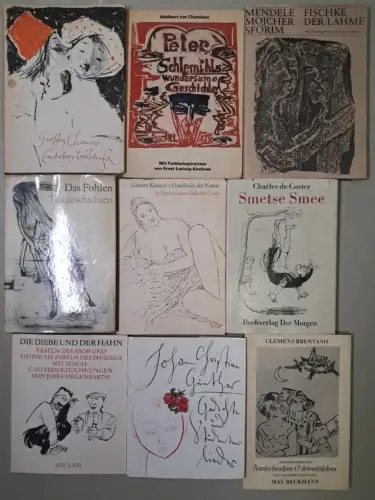 25 illustrierter Bücher, Hegenbarth, Beckmann, Kirchner, Reclam, Sammlung