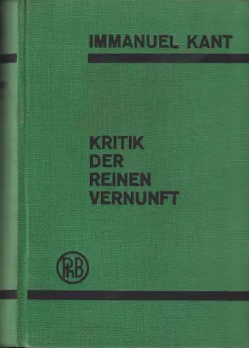 Buch: Kritik der reinen Vernunft, Kant, Immanuel, 1930, Verlag von Felix Meiner