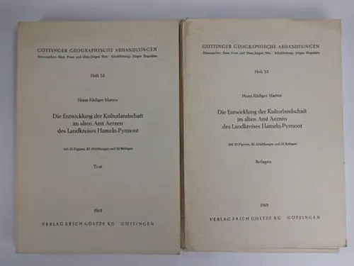 Buch: Die Entwicklung der Kulturlandschaft im alten Amt Aerzen, Marten, 2 Bände