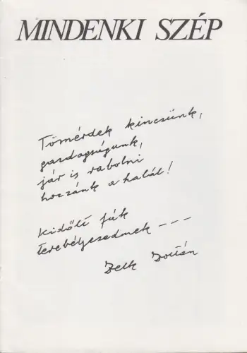 Heft: Mindenki Szep, Hegyi Gabor & Nagy Sandor, 1985, Typorg-Nyomda, ungarisch