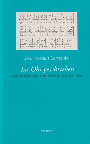 Buch: Ins Ohr geschrieben, Schneider, Joh. Nikolaus, Joh. Nikolaus, 2004