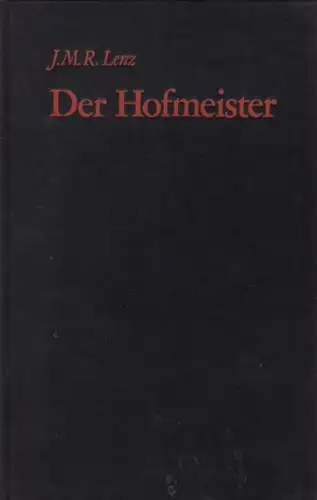 Buch: Der Hofmeister, Lenz, J. M. R., 1986, Stroemfeld / Roter Stern, sehr gut