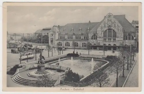 AK Aachen - Bahnhof, Verlag Stengel & Co., Dresden, Postkarte, ungelaufen