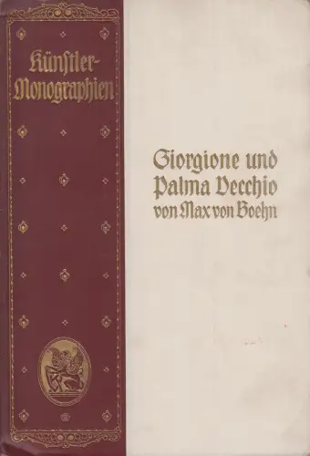 Buch: Giorgione und Palma Vecchio, Boehn, Max von, 1908 Künstler-Monographien 94