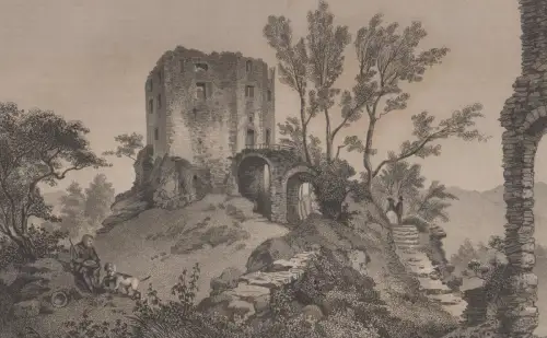 Grafik: Ruine Liebenstein, Original-Ansichten der..., Rottmann, Rohbock, um 1850