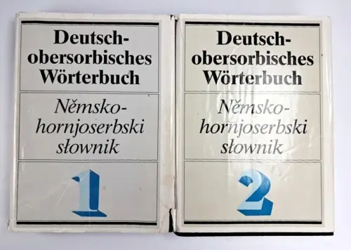 Buch: Deutsch-obersorbisches Wörterbuch 1+2, 1989, R. Jentsch, Domowina, 2 Bände