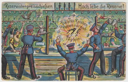 AK Reservistenpreisschießen, Noever & Co., Dresden, 1913, Postkarte, Militär
