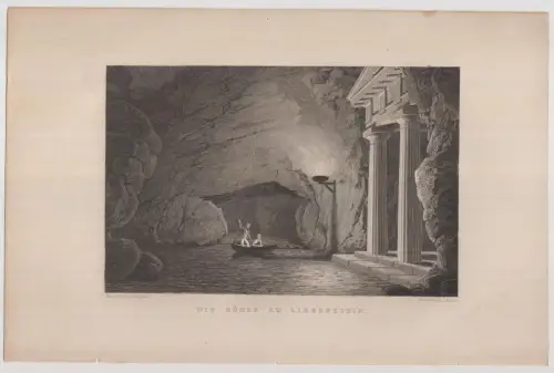 Stahlstich:Die Höhle zu Liebenstein, Das malerische und romantische..., 1834