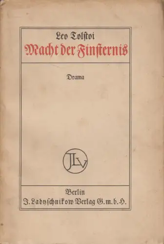 Buch: Macht der Finsternis, Leo Tolstoi, J. Ladyschnikow