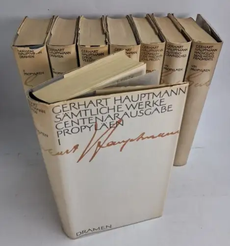 Buch: Gerhart Hauptmann - Sämtliche Werke, 8 Bände, 1966 ff., Propyläen Verlag