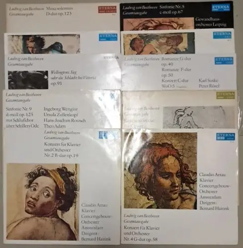 10x LP: Ludwig van Beethoven - Gesamtausgabe, Eterna, 12" Schallplatten,  346175