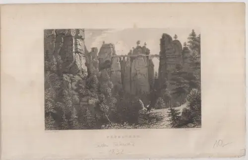 Stahlstich: Neurathen, Das malerische und romantische Deutschland, Wagner, 1832