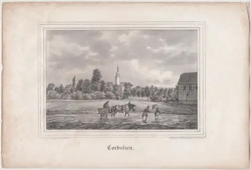 Corbussen. Original-Lithographie, J. F. W. Wegener, um 1843, Renner u. Ketzschau
