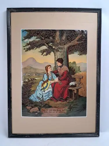 Lithografie: Wenn Du noch eine Mutter hast, so danke Gott und sei zufrieden