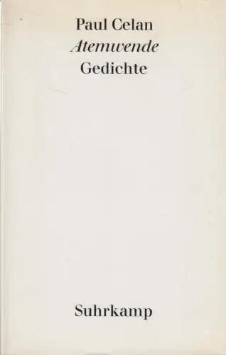 Buch: Atemwende, Gedichte, Paul Celan, 1968, S. Fischer Verlag, gebraucht, gut
