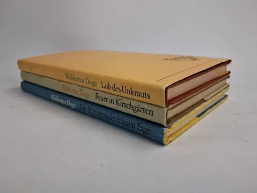 3 Bücher Gedichte von Waldemar Degen, Eulenspiegel Verlag, 1983-88, 3 Bände