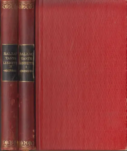 Buch: Tante Lisbeth I+II, Honore de Balzac, Ernst Rowohlt, Halbleder, 2 Bände