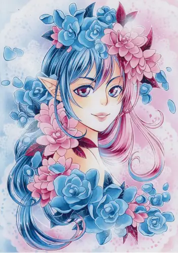 Kunstdruck: Artprint Fee Manga Anime, Arian Rahmatzai, Illustration