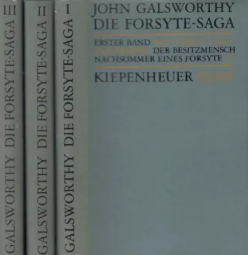 Buch: Die Forsyte-Saga, Galsworthy, John. 3 Bände, 1985, gebraucht, gut