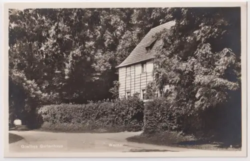 AK Goethes Gartenhaus. Weimar, 1927, A. Spieler, Fotopostkarte, ungelaufen