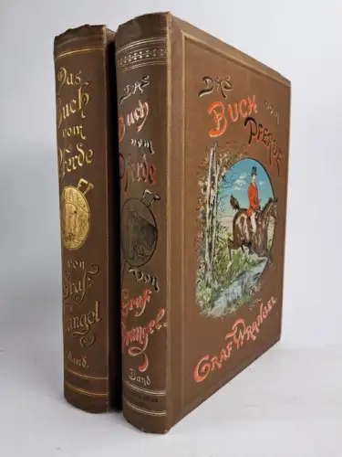 Buch: Das Buch vom Pferde, 2 Bände, C.G. Wrangel, 1890/1895, Schickhardt & Ebner