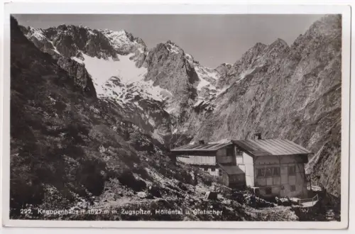 AK Knappenhäuser 1527m m. Zugspitze, Höllental u. Gletscher, Paul Seichter, Foto