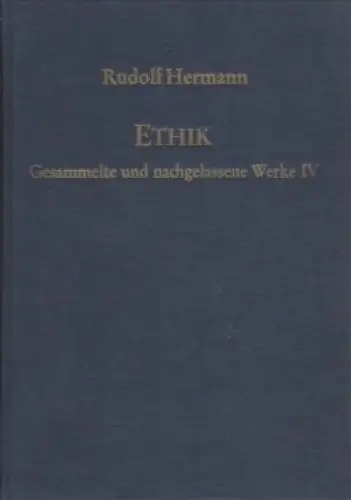Buch: Ethik, Hermann, Rudolf. Evangelische Verlagsanstalt, 1972, gebraucht, gut