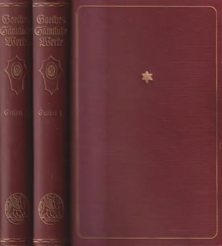 Goethes Sämtliche Werke 31/32: Benvenuto Cellini I + II, 2 Bände, Cotta