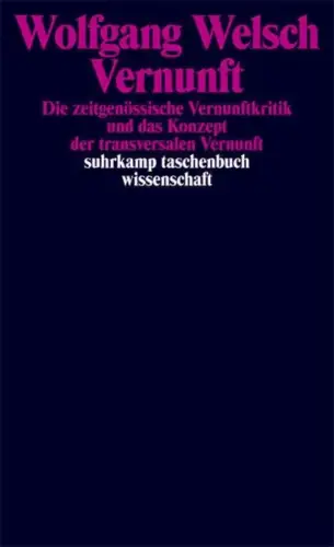 Buch: Vernunft, Welsch, Wolfgang, 1996, Suhrkamp, gebraucht, gut