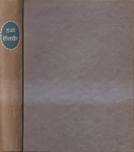 Buch: Goethe aus näherem persönlichen Umgange dargestellt. Johannes Falk, 1911