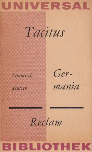 Buch: Germania, Tacitus. Reclams Universal-Bibliothek, 1976, gebraucht, gut
