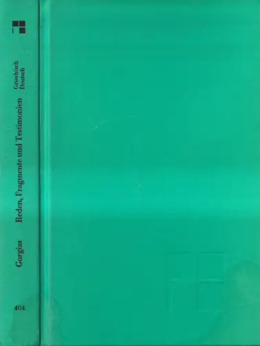 Buch: Reden, Fragmente und Testimonien, Gorgias von Leontinoi, 1989, F. Meiner