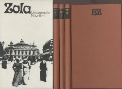 Buch: Gesammelte Novellen, Zola, Emile. 3 Bände, 1974, Gustav Kiepenheuer Verlag