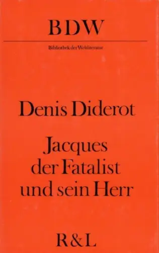 Buch: Jacques der Fatalist und sein Herr, Diderot, Denis. 1981, gebraucht, gut