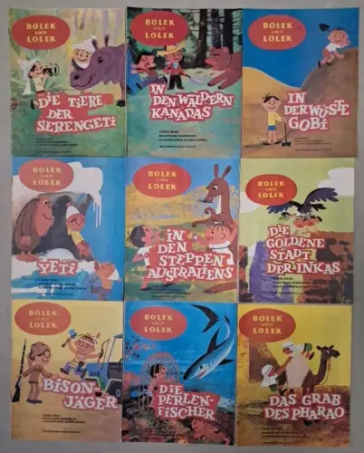 9 Hefte Bolek und Lolek, Leszek Mech, Domowina Verlag, DDR, Ostalgie