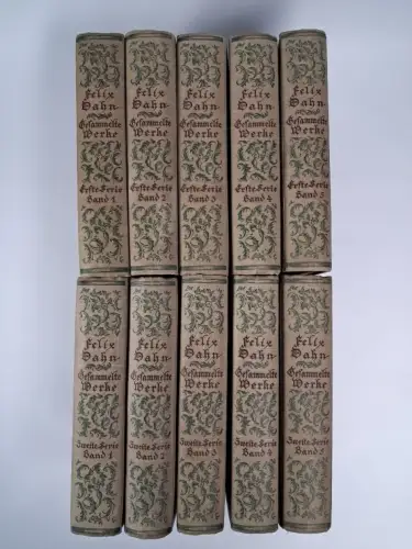Buch: Felix Dahn - Gesammelte Werke, 10 Bände, Breitkopf & Härtel, Hermann Klemm