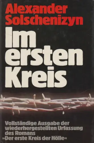 Buch: Im ersten Kreis, Solschenizyn, Alexander. 1982, Bertelsmann Club