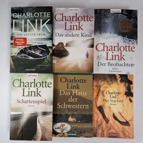 6 Bücher Charlotte Link: Schwestern, Schattenspiel, Beobachter, Kind, Spur ...