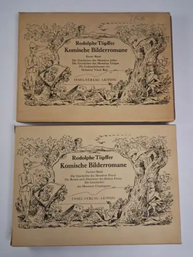 Buch: Komische Bilderromane. 2 Bände, Töpffer, Rodolphe. 1968, Insel-Verlag