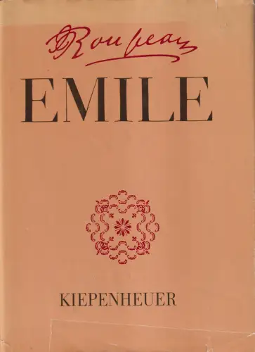 Buch: Emile oder Über die Erziehung, Rousseau, Jean-Jacques. 1980, Kiepenheuer