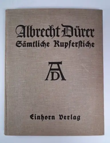 Buch: Albrecht Dürer - Sämtliche Kupferstiche, H. Wölfflin, 1936, Einhorn Verlag