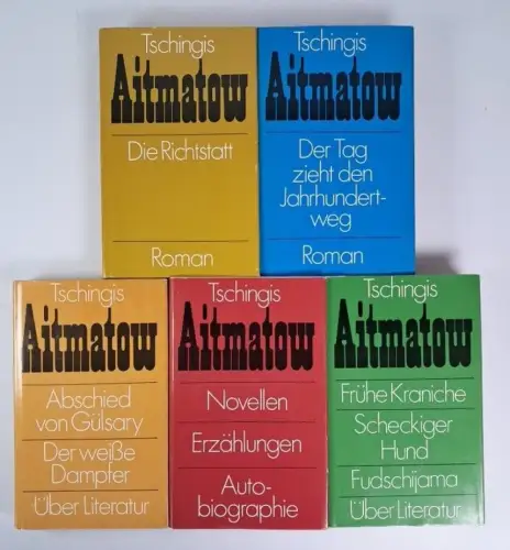 5 Bücher Werke in Einzelbänden, Tschingis Aitmatow, Verlag Volk und Welt