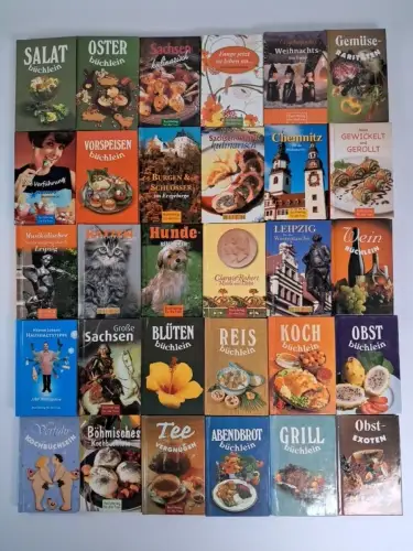 30 Minibücher vom Buchverlag für die Frau: Weihnachten, Ostern, Sachsen, Leipzig