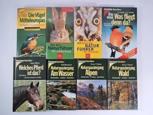 8 Bücher Naturführer Kosmos & blv: Vögel Mitteleuropas, Wald, Waser, Pferde