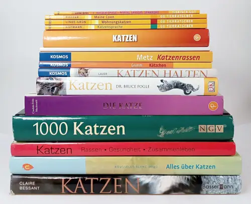 15 Katzenbücher: Katzen-Spiele,  Wohnungskatzen, Katzensprache,  1000 Katzen ...