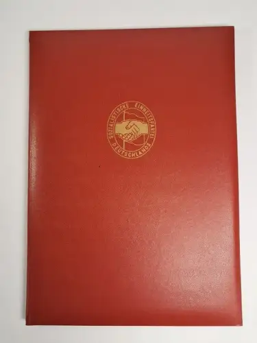 Mappe mit 2 Urkunden für Senta Vatterodt, 1976/1981, DDR, gebraucht, gut