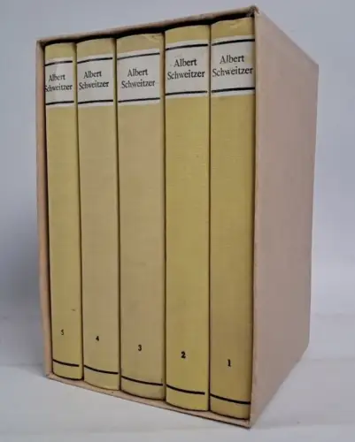 Buch: Ausgewählte Werke in fünf Bänden, Schweitzer, Albert. 5 Bände, 1971, Union