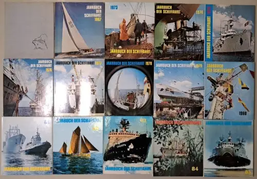 15 Bücher Jahrbuch der Schiffahrt: 1963, 1967, 1973-1985, transpress Verlag
